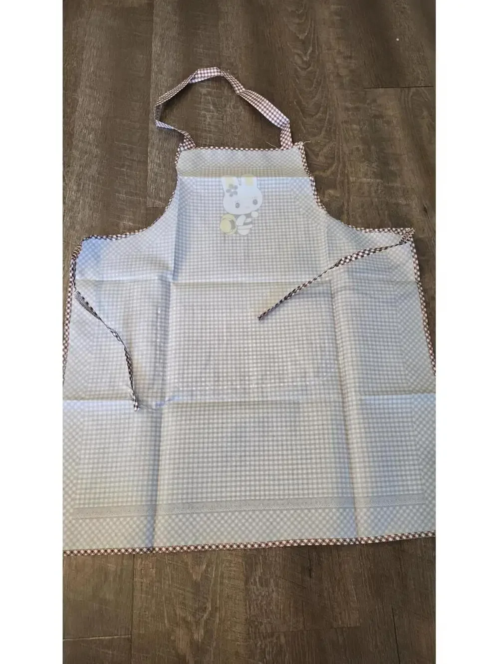 Cute Anime My Melody Gingham Apron - Khaki